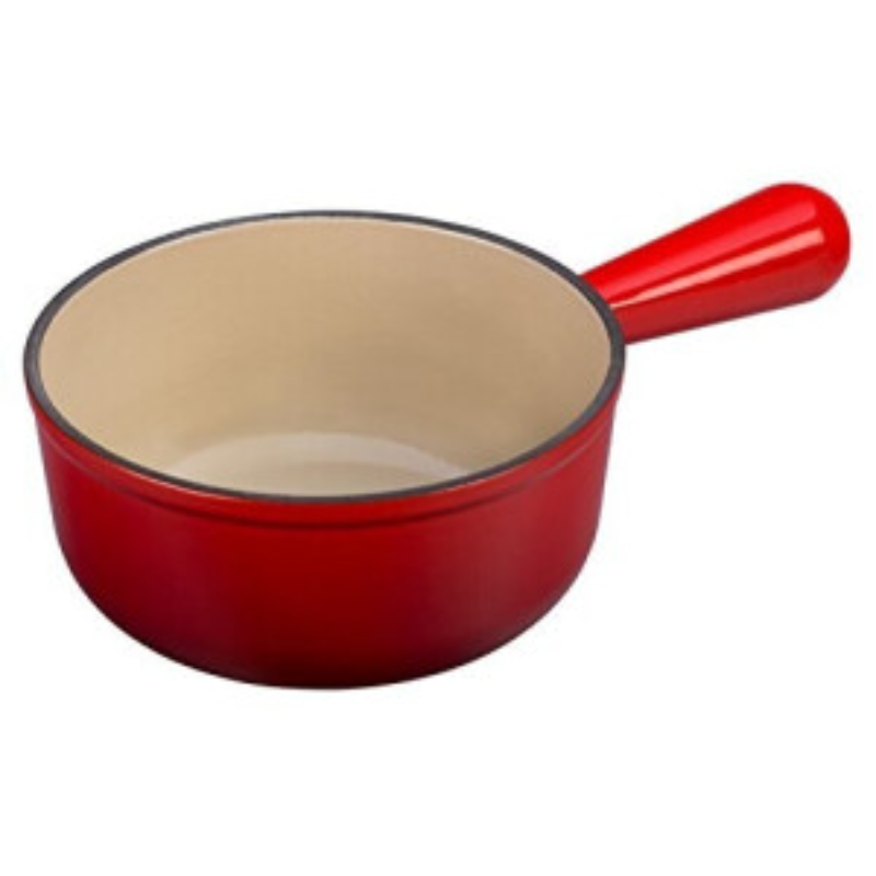 Quánh Gang Le Creuset, Size 16cm, Tay Cầm Cách Nhiệt, Quánh Nấu Bột Cho Bé, Dẫn Nhiệt Tốt, Dùng Cho Mọi Loại Bếp