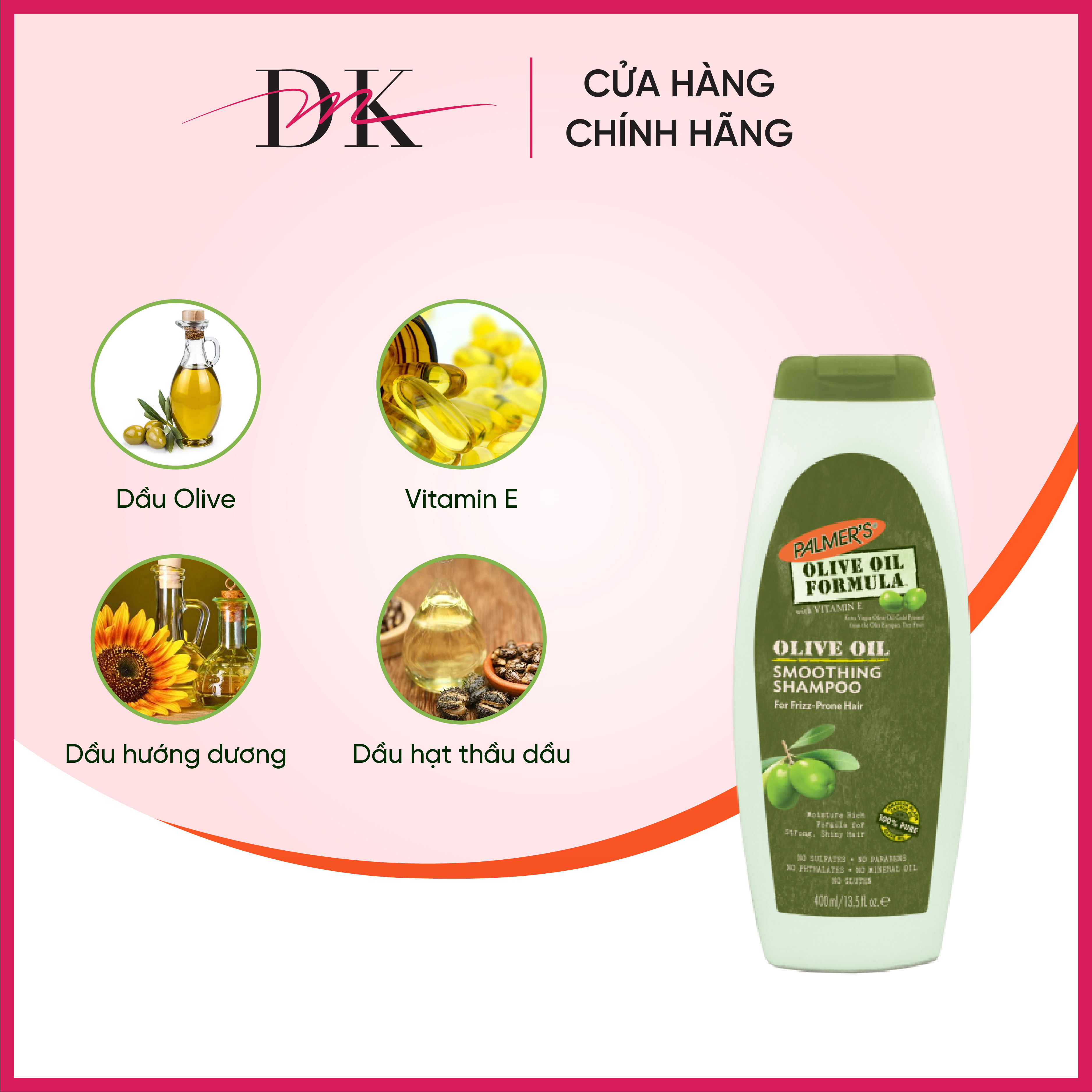 Dầu Gội Dưỡng Tóc Olive Palmer's Olive Oil Formula Smoothing Shampoo PL2593 (400ml)