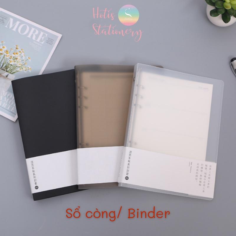 Color Binder - Bìa còng màu nâu/ đen/ trắng - A6/ A5/ B5/ A4 (Không kèm giấy