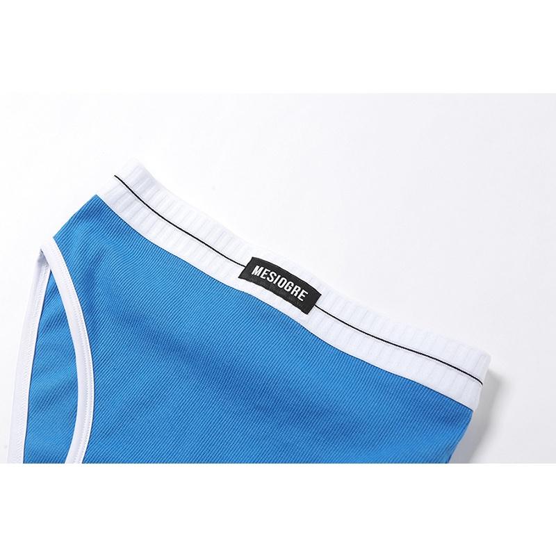 Bộ Đồ Lót Thể Thao Cotton Tăm Cạp Cao S483