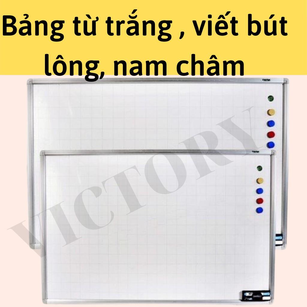 Bảng Từ Trắng, Hít Nam Châm, Bảng Học Sinh, Viết Bút Lông Kích Thước (40x60)cm