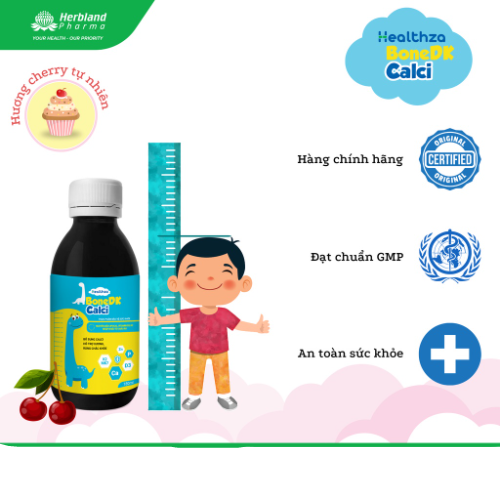 Thực phẩm bảo vệ sức khỏe Healthza BoneDK Calci bổ sung Calci cho bé - Herbland