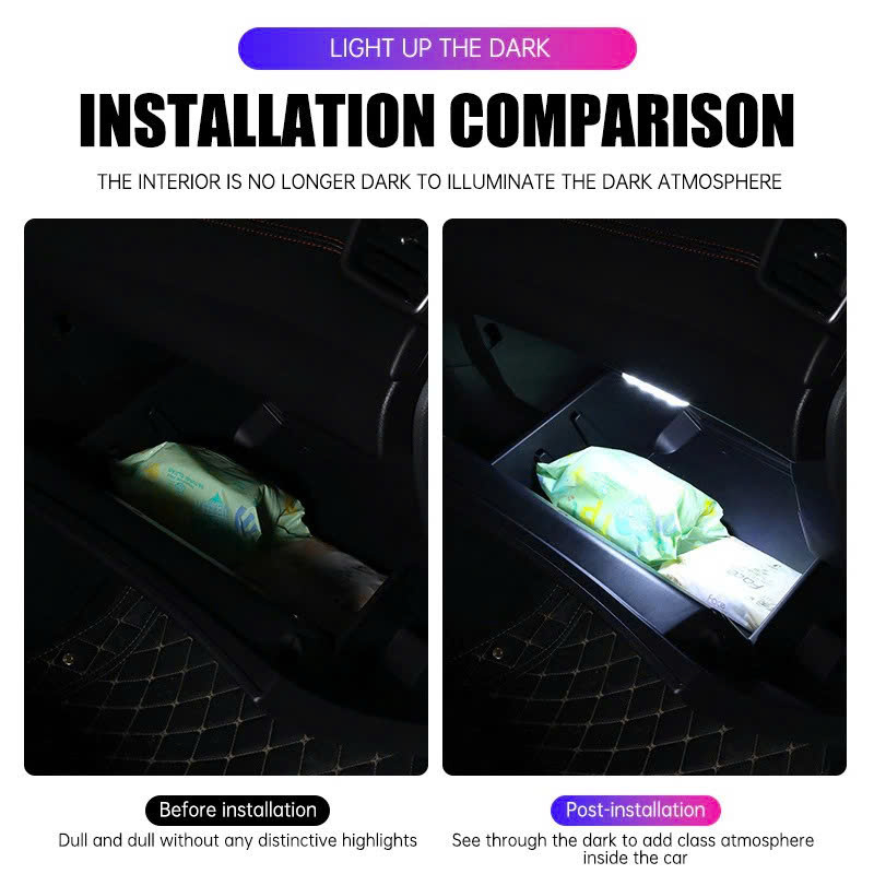 Đèn LED Dán Trần Xe Hơi , Tủ Quần Áo , Nhà Vệ Sinh , Kệ Sách , Cầu Thang , Gầm Bàn Ghế , Phòng Ngủ ,.. Sạc USB - Hàng Chính Hãng