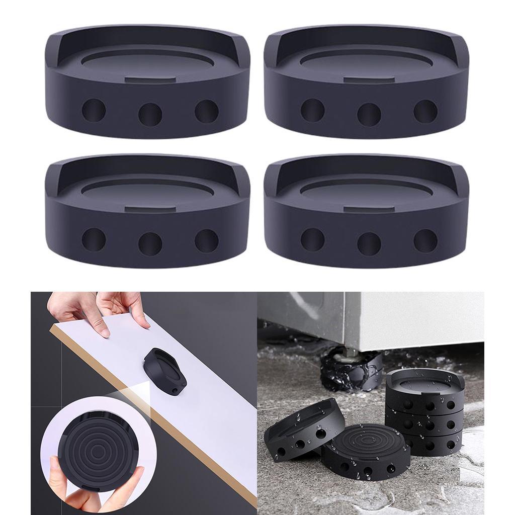 4pcs Black Anti Vibration Pads Prevent Moving for Washer Dryer Appliance