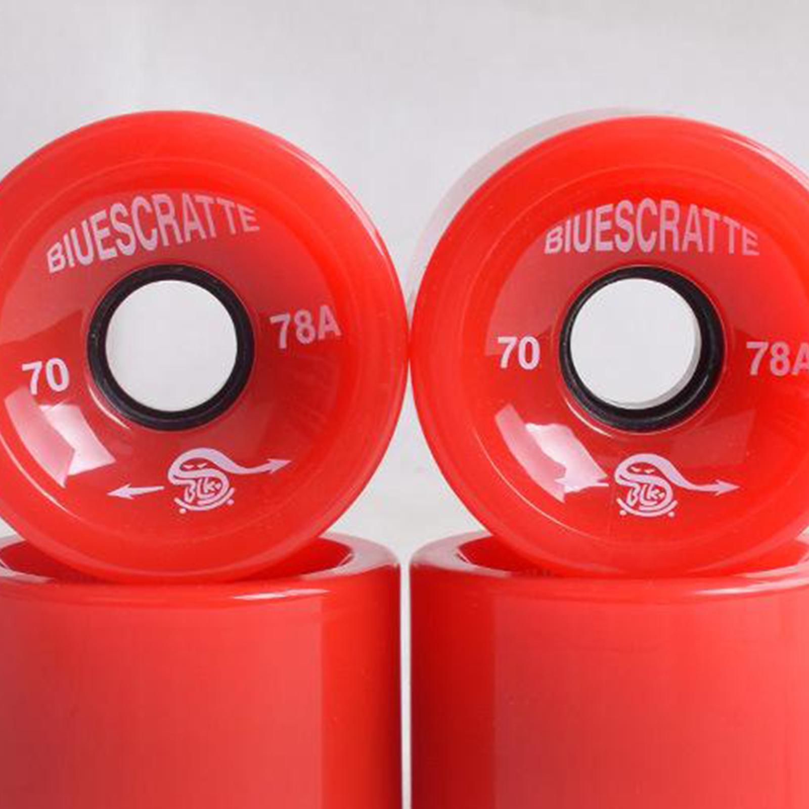 8x 78A Hardness Skateboard Wheels 70X51mm Longboard Roller Parts