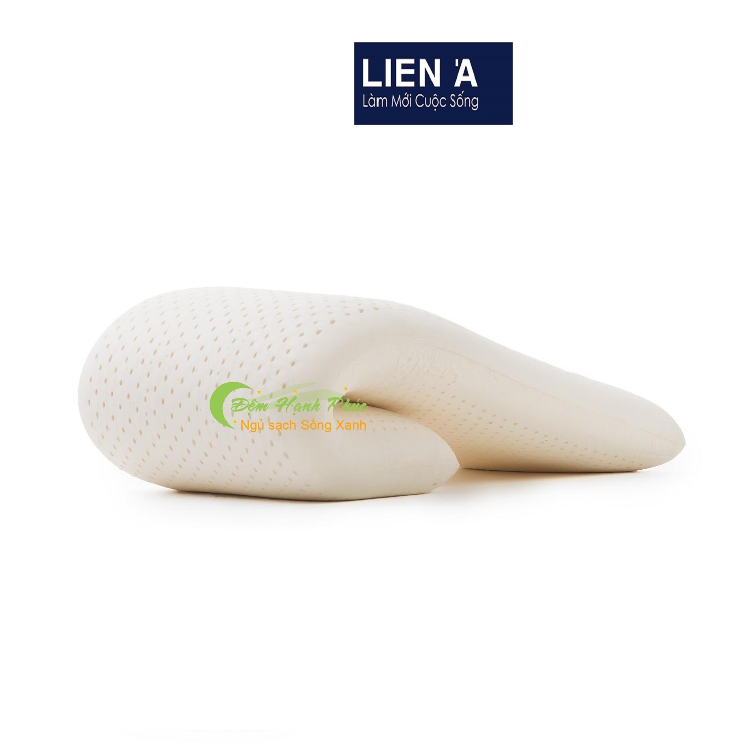 Gối Đôi Cao Su Liên Á Oval 45x130x13cm - Gối Uyên Ương Cao Su Thiên Nhiên 100% Chính hãng