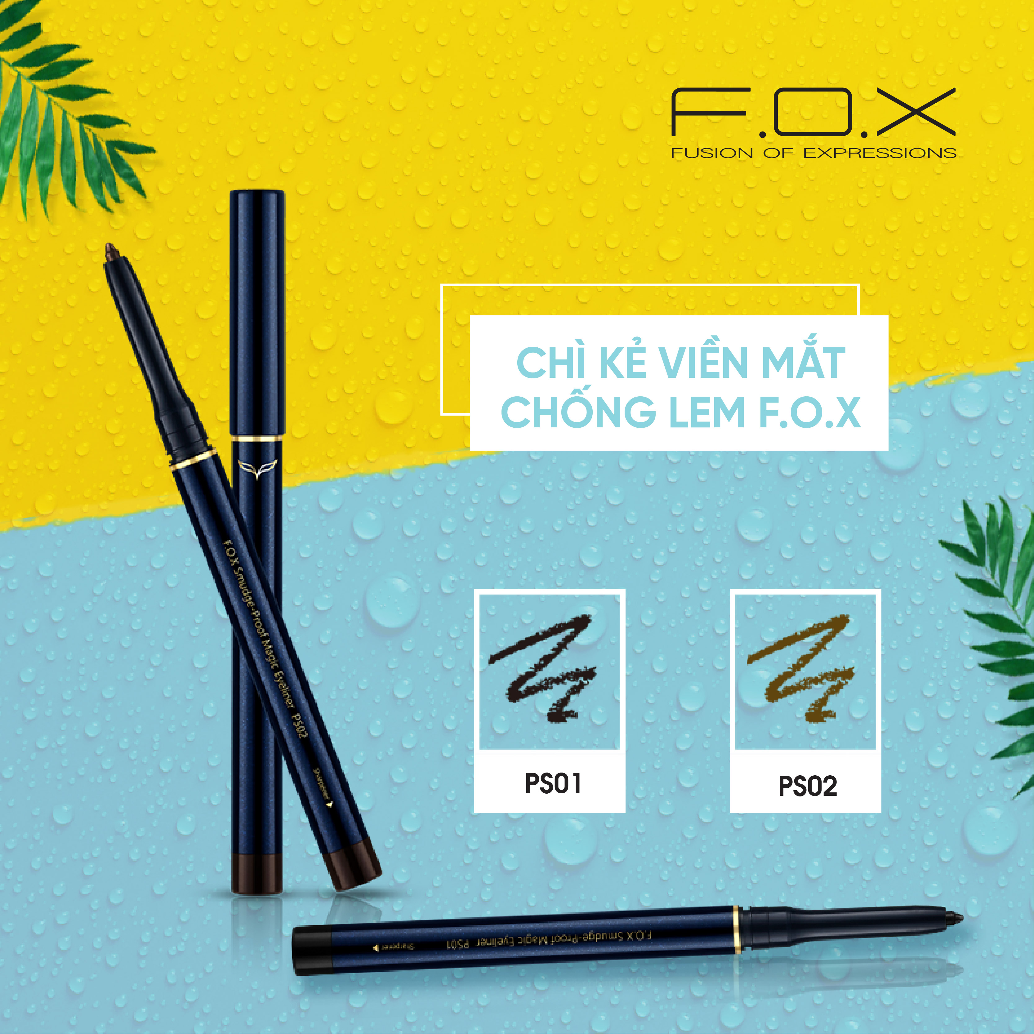 Chì Kẻ Viền Mắt Chống Lem FOX Smudge-Proof Magic Eyeliner 0.3g