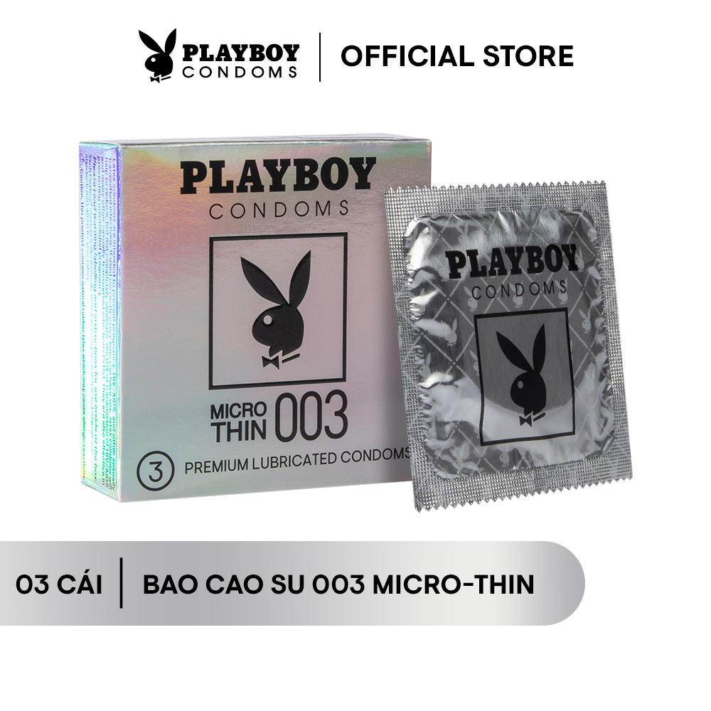 Bao Cao Su PLAYBOY 003 MICRO-THIN Hộp 3 Cái