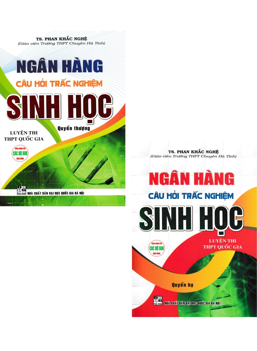 Combo Sách Của Phan Khắc Nghệ: Ngân Hàng Câu Hỏi Trắc Nghiệm Sinh Học Quyển Hạ + Quyển Thượng - HA