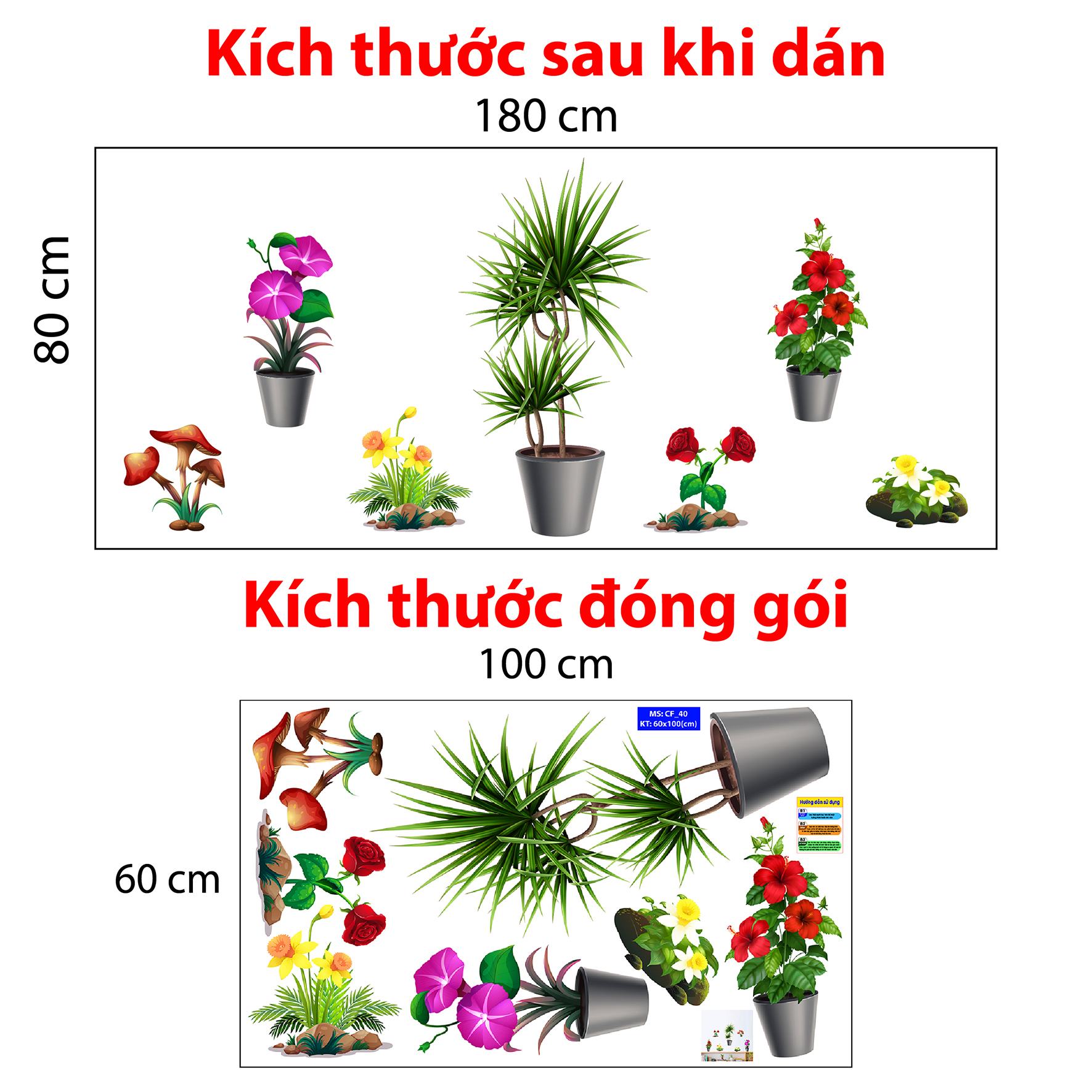 Decal trang trí quán số 40