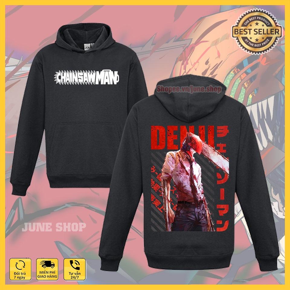 Áo Hoodie Chainsaw Man nỉ bông, in hình Makima, Denji, Power, Pochita, Aki cực chất