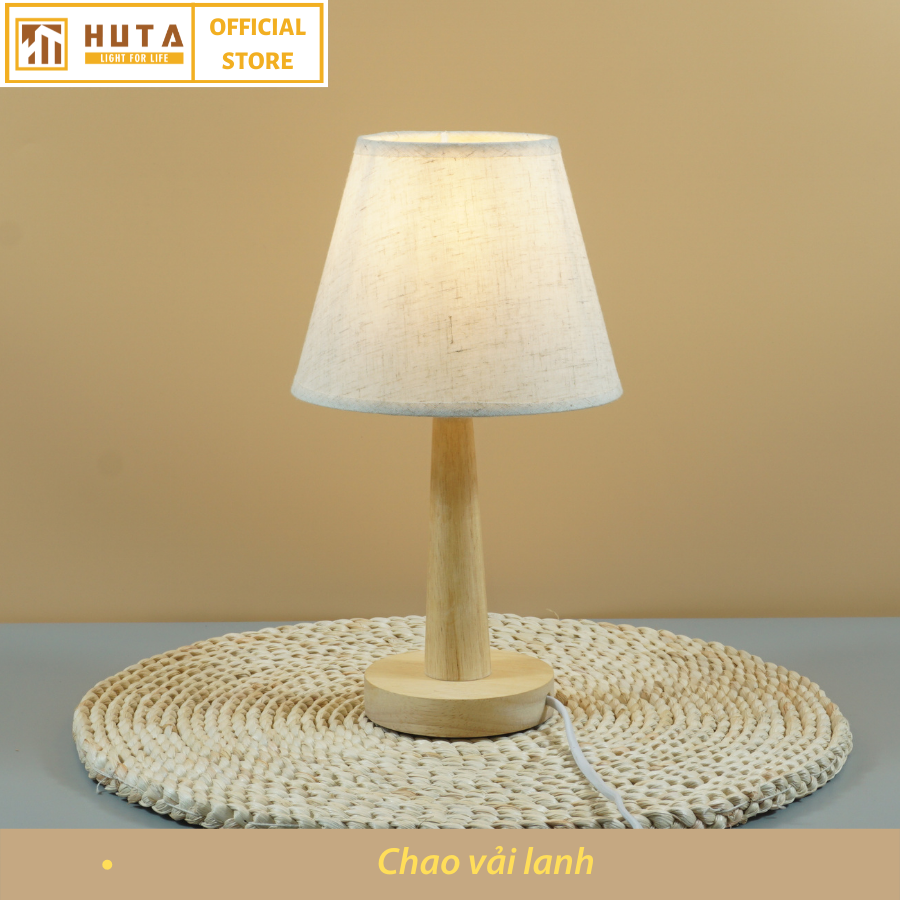 Đèn Ngủ Gỗ HUTA Light For Life G2 Chao Nón Vintage Dễ Thương, Decor Trang Trí Phòng Ngủ, Điều Chỉnh Độ Sáng, Bóng Led Sáng Vàng Tiết Kiệm Điện