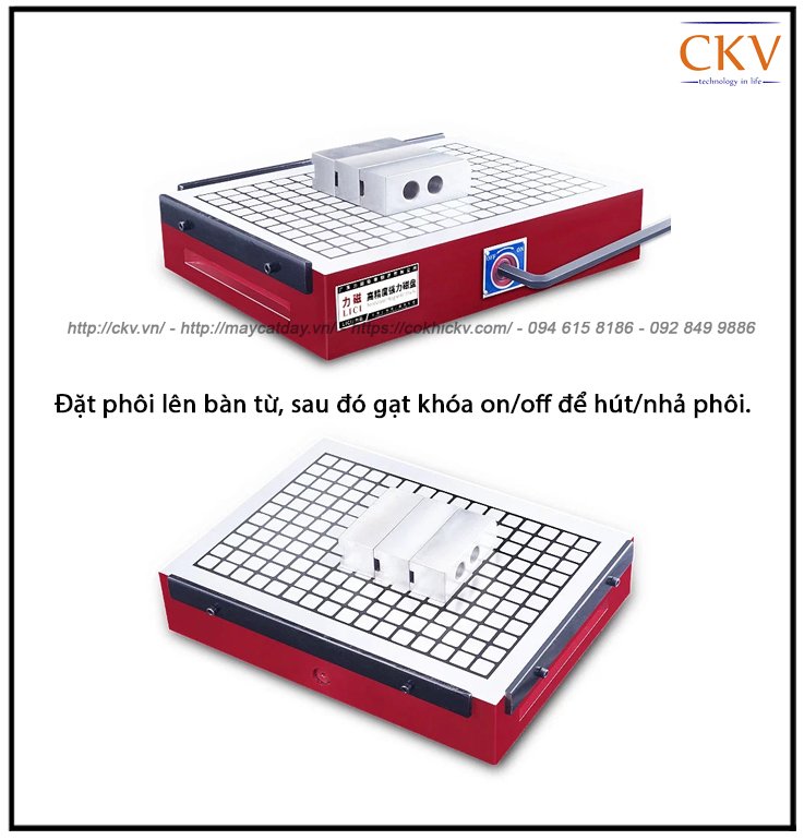 Bàn từ cơ CNC nam châm vĩnh cửu 300x600