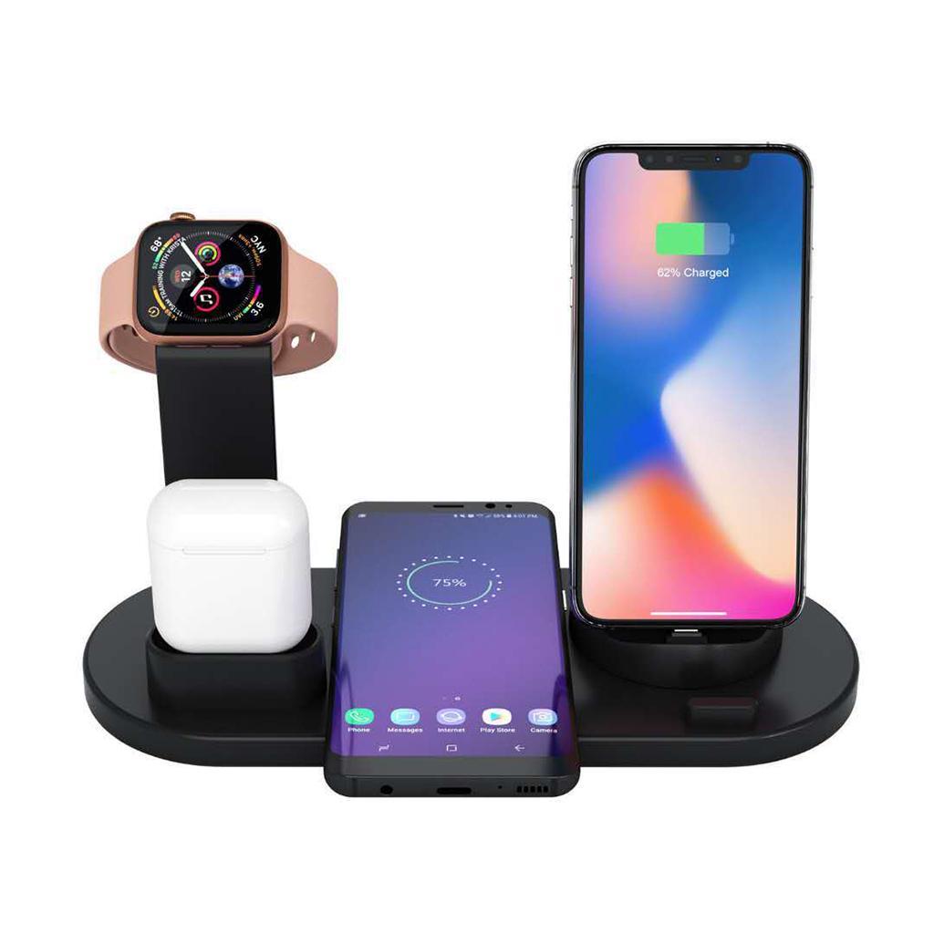 Wireless Mobile Phone Watch Earphone Fast Charging Station Base