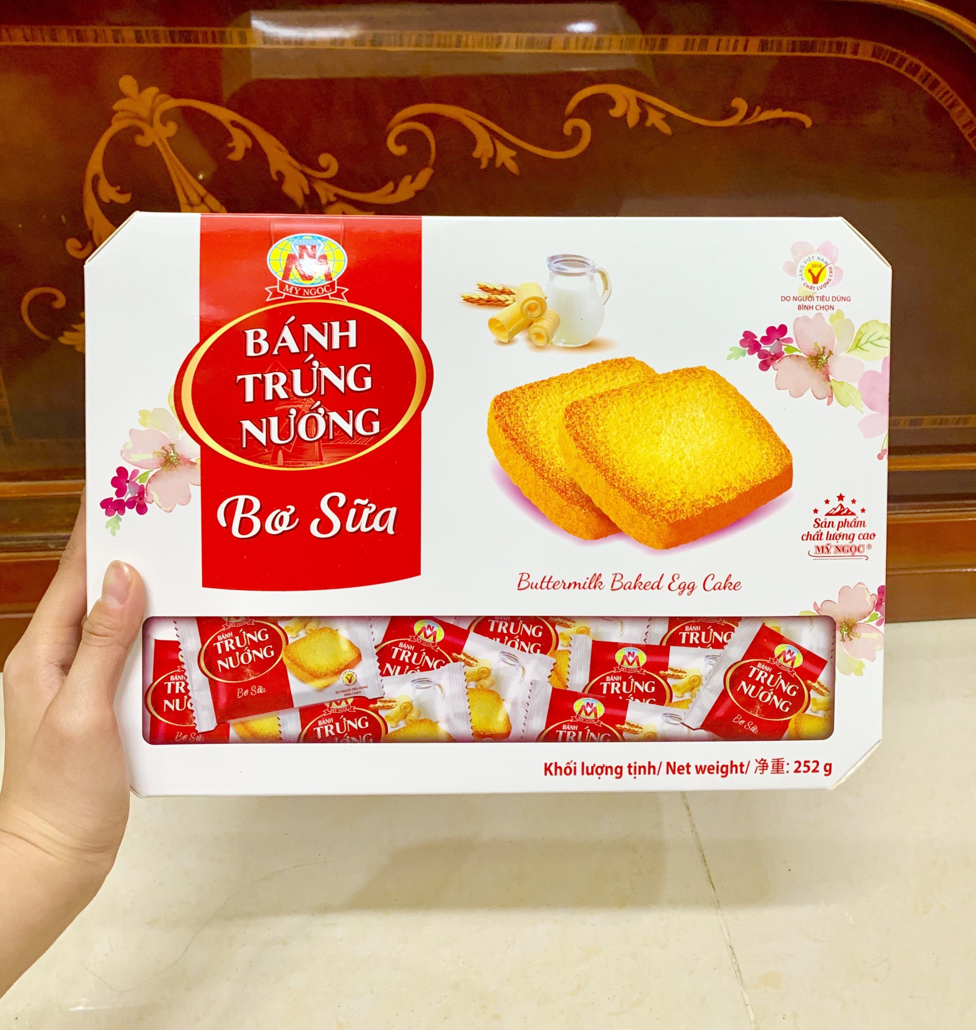 252g Bánh trứng nướng Hương BƠ SỮA tươi MỸ NGỌC