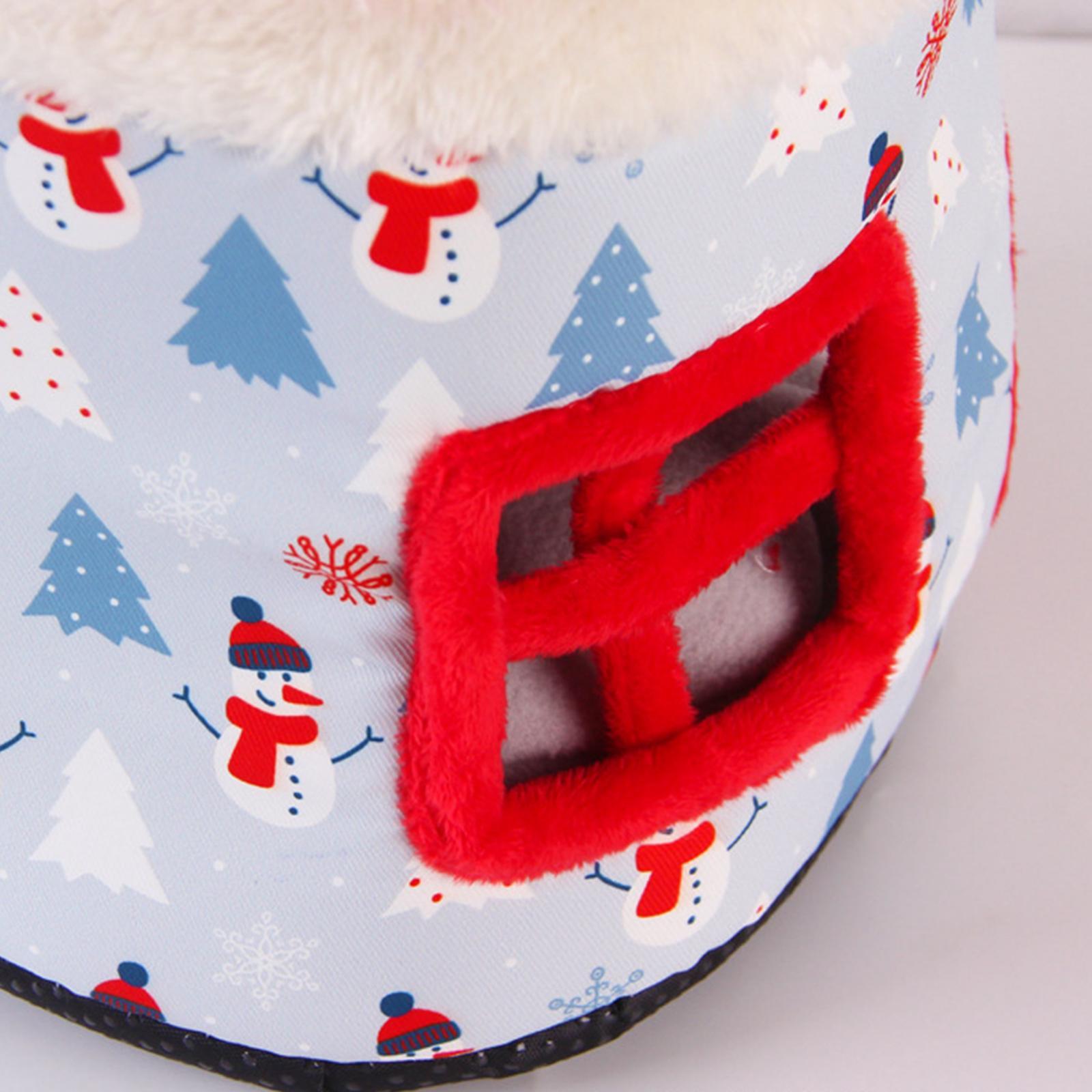 Nest House Warm Bed Tent Cage Sleeping Bed Snowman for Hedgehog Animals Small Pet