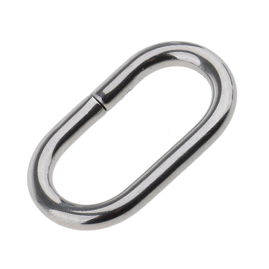 4 Piece Stainless Steel Nylon  Strap Belt Loop  Keeper