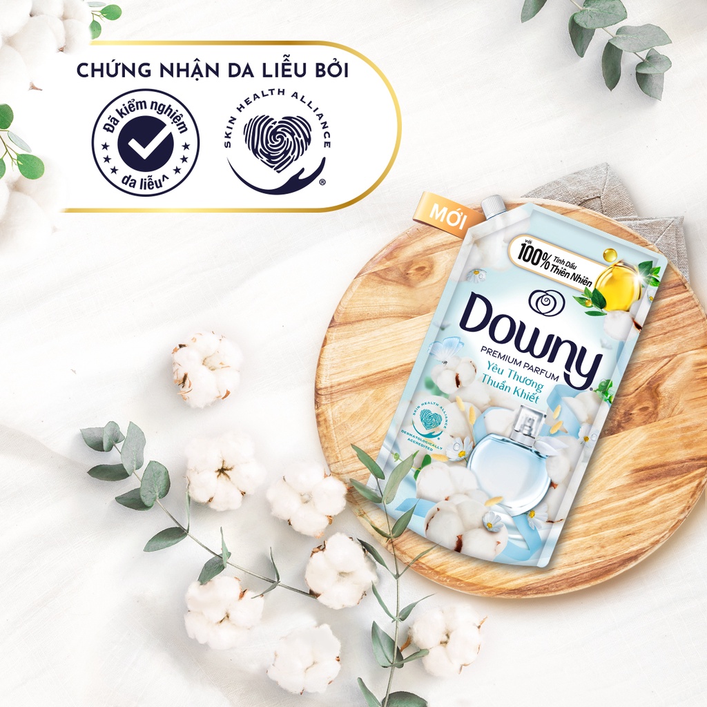 Nước xả vải Downy Yêu thương thuần khiết túi 3 lít