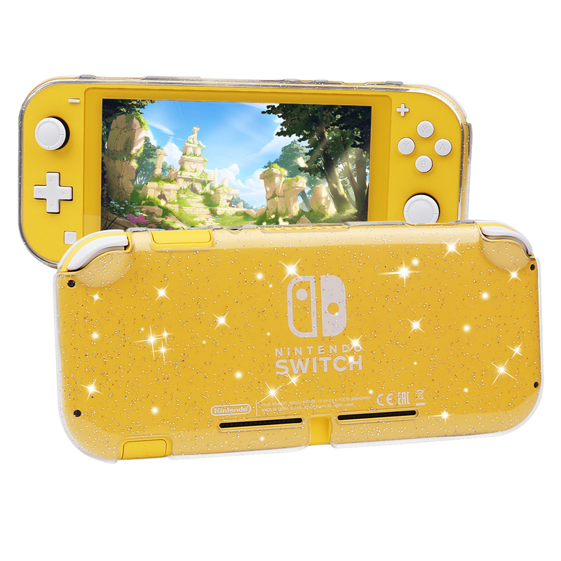 Ốp TPU mềm pha lê lấp lánh cho Switch Lite Bảng điều khiển trò chơi điện tử Vỏ bảo vệ trong suốt cho Switch Lite Shell Màu da: Bạc
