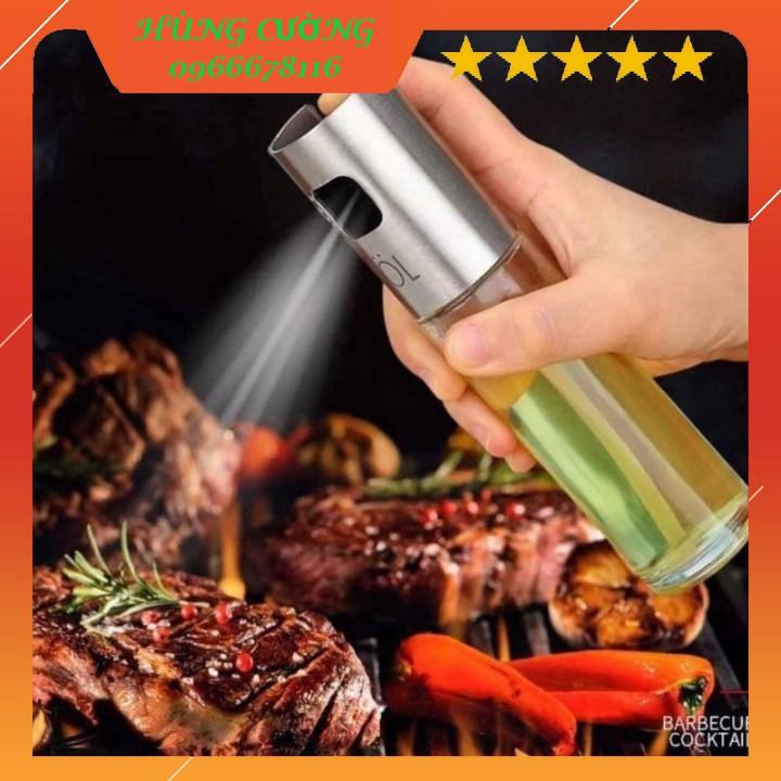Bình xịt dầu ăn, nước mắm, gia vị thủy tinh 100ml