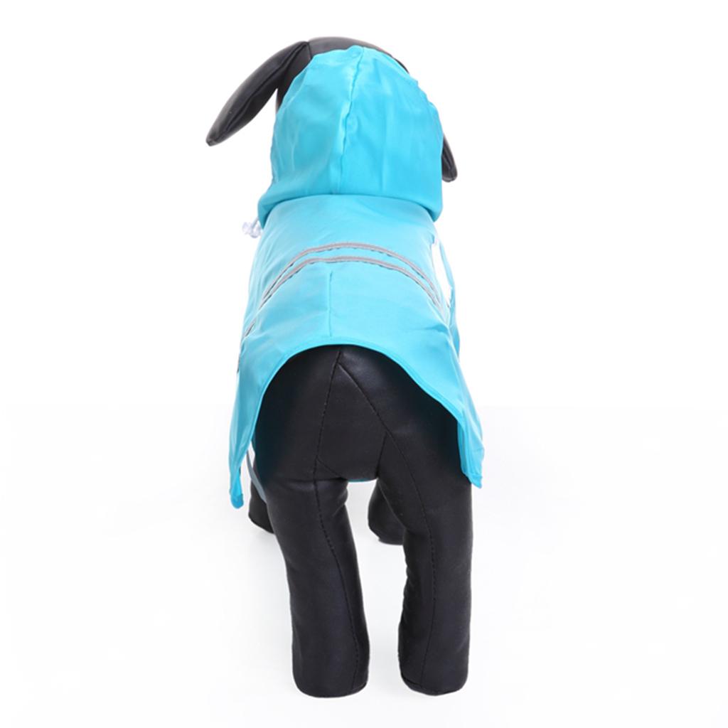 Dog Cat Raincoat Waterproof - Pet Puppy Outdoor Hooded Rain Coat Jacket Clothes Reflective