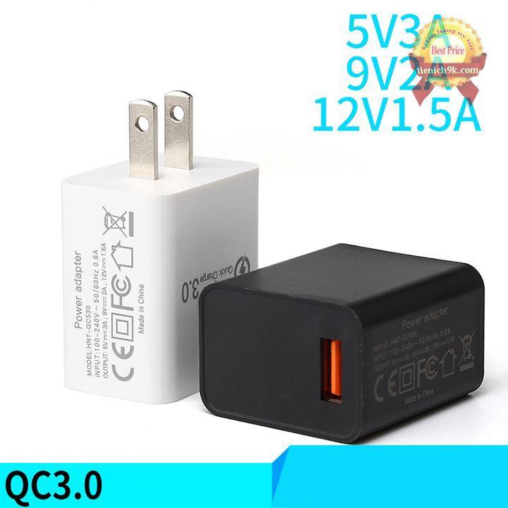 Củ sạc nhanh Quick Charge QC3.0 18W Adapter sạc 3A Cao cấp