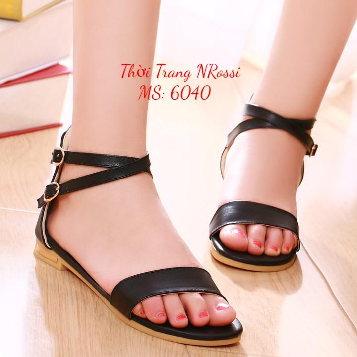 Giày sandal đế bằng nữ big size 40 41 42 43 44