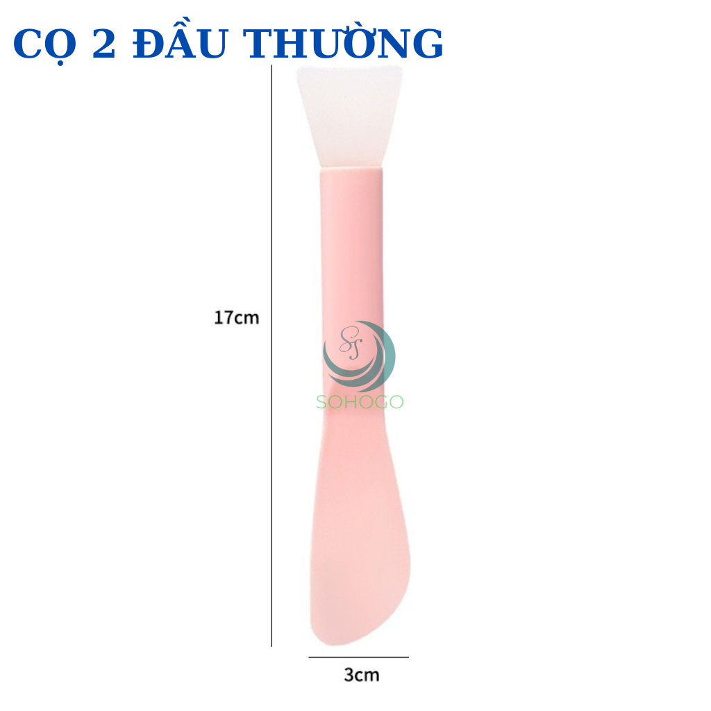 Cọ Silicon Rửa Mặt Tẩy Tế Bào Chết, Cọ Silicon Trộn Mask Mặt Nạ 2 Đầu Làm Đẹp Chăm Sóc Da Mặt T017