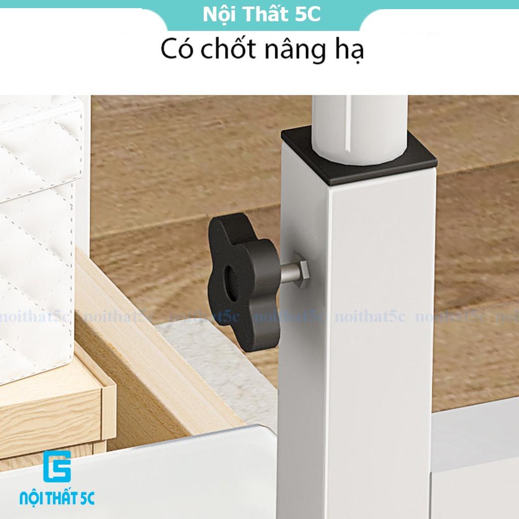 Bàn làm việc thông minh điều chỉnh chiều cao kèm ngăn bàn chứa đồ có bánh xe di chuyển tiện lợi