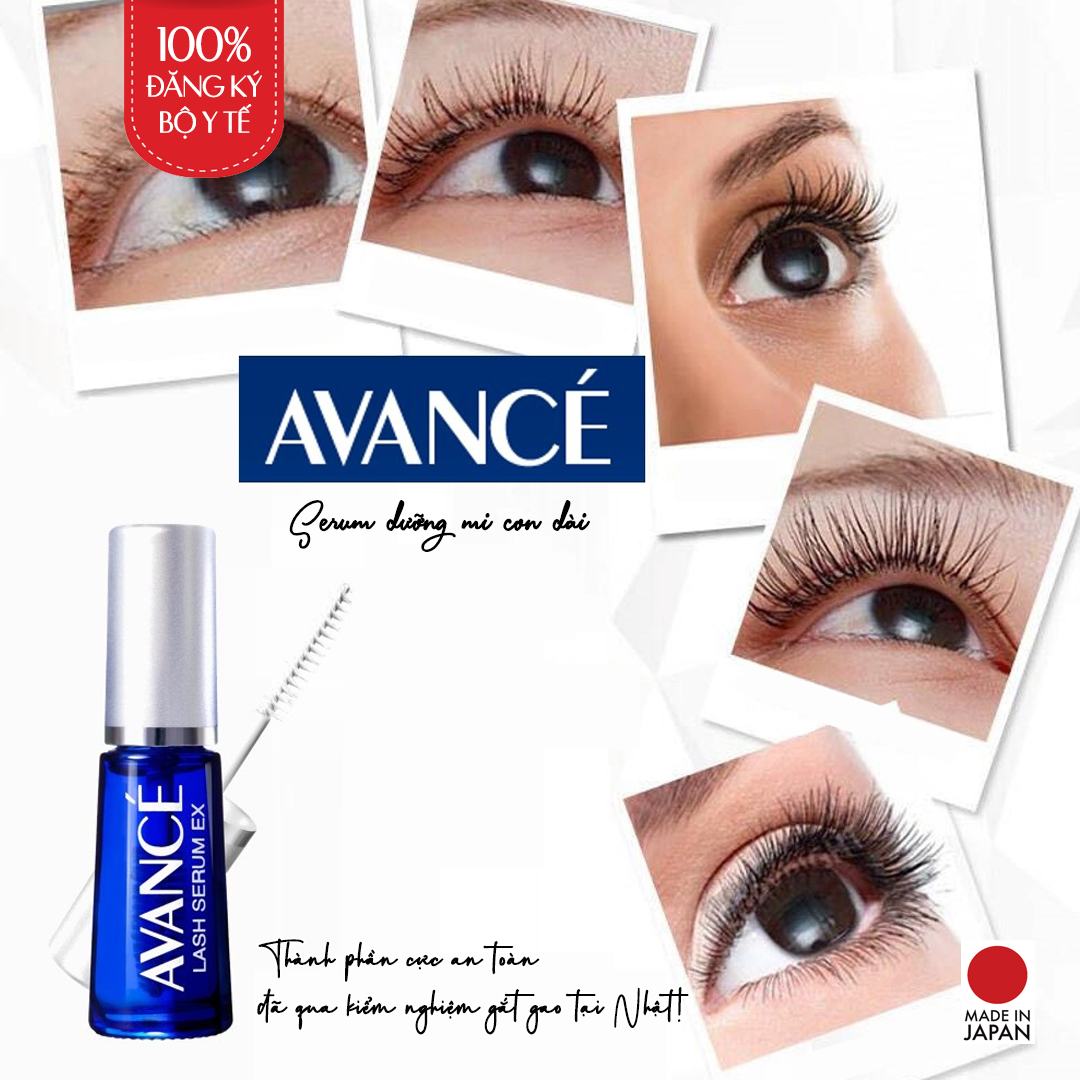 Tinh Chất Dưỡng Dài Mi Nhật Bản Avance Lash Serum EX 3ml, Ngăn Ngừa Gãy Rụng, Kích Thích Mọc Mi Mới