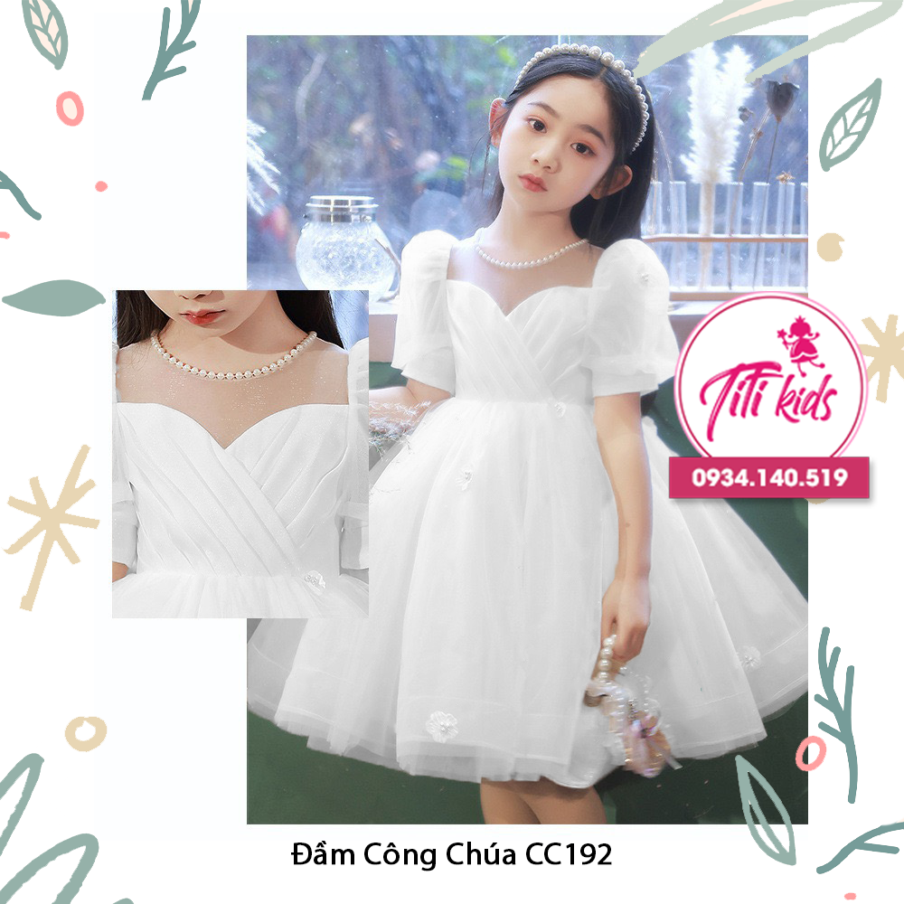 ĐẦM CC TRẮNG NGẮN HOA RƠI - CC192