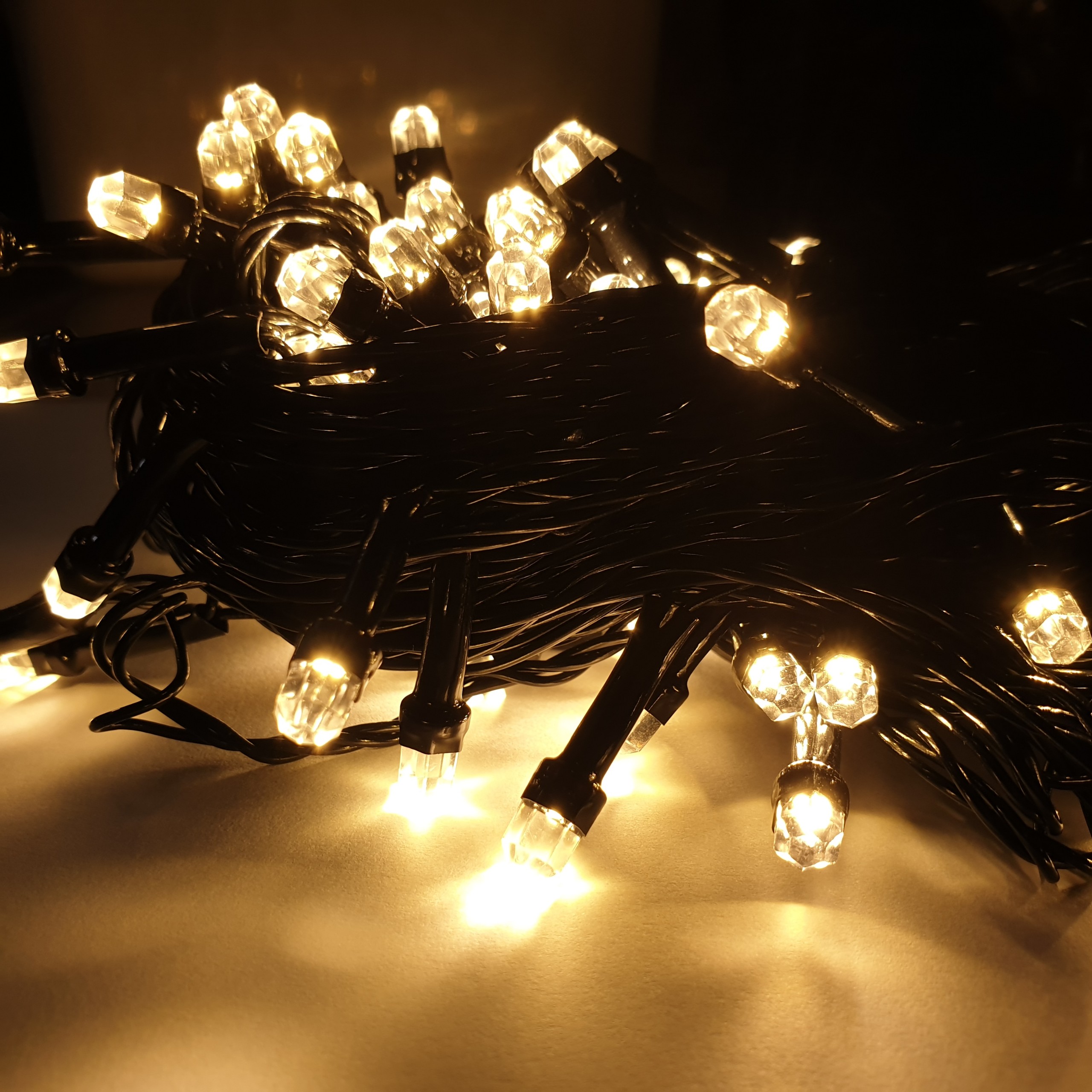 Dây Đèn LED Bóng Lục Giác Chống Nước Trang Trí Ngoài Trời