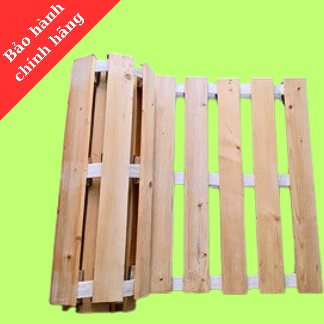 Giường pallet, TOP CHOICE, gấp xếp cuộn tiện lợi, gỗ thông Mỹ tự nhiên, kích thước 70x200 cm