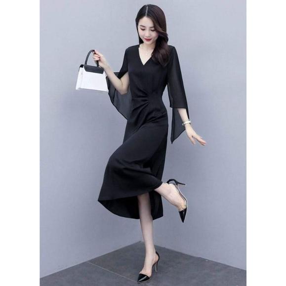 ĐẦM XÒE XẾP LI EO TAY VOAN CHOÀNG