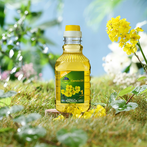 Dầu ăn hạt cải nguyên chất Kankoo Canola 1L nhập khẩu nguyên chai chính hãng chuẩn Úc