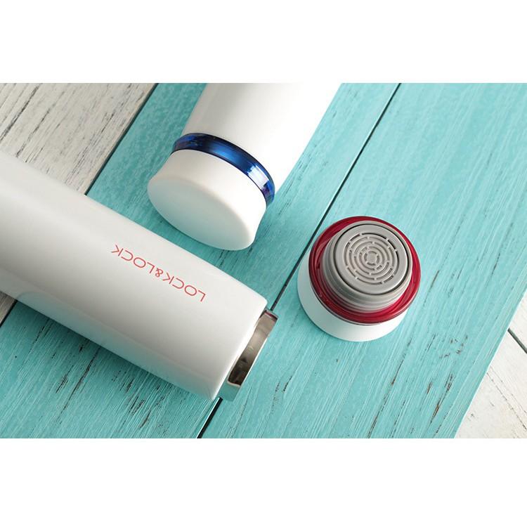 Bình giữ nhiệt Lock&Lock 450ml Feather Light LHC4131 - Hàng chính hãng, bằng thép không gỉ, có lưới lọc trà - Hapos