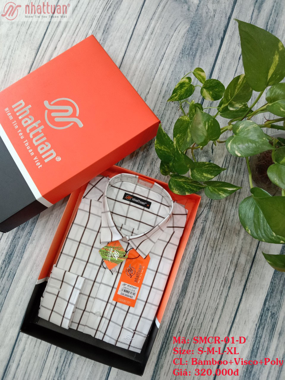 Áo sơ mi caro tay dài thời trang nam 320 của Nhật Tuấn