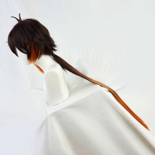 Wig/Tóc giả cosplay Zhongli - Genshin Impact màu nâu cam