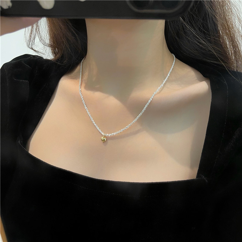 Vòng cổ nữ mặt trái tim đơn giản - dây chuyền nữ kiểu hàn quốc
