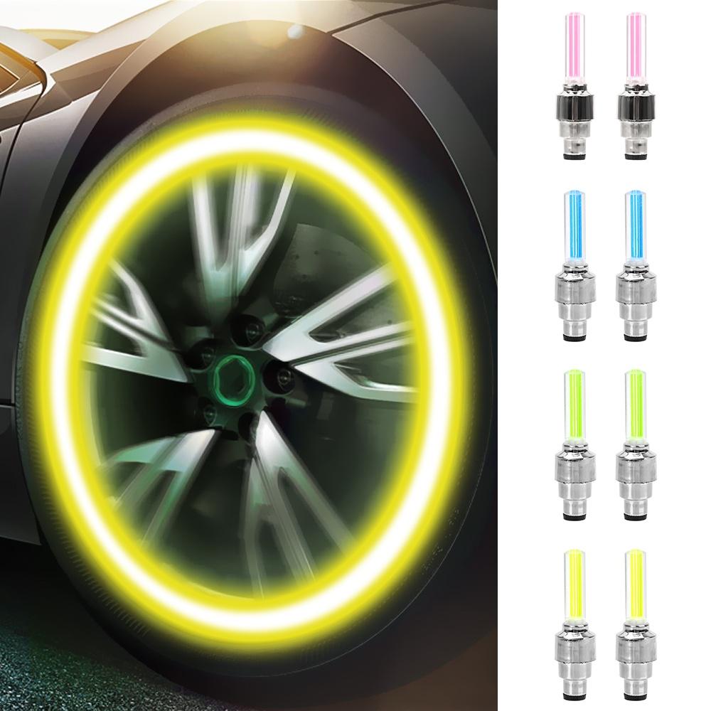 Set 2 đèn LED gắn van bánh xe đạp leo núi trang trí