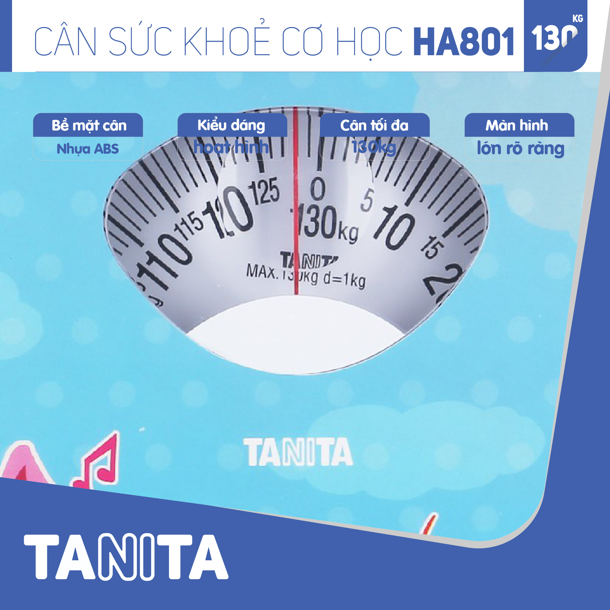 Cân sức khoẻ cơ học Tanita HA801 Nhật Bản Tanita, chính hãng nhật bản,cân cơ học,cân chính hãng,cân nhật bản,cân sức khoẻ y tế,cân sức khoẻ gia đình,cân sức khoẻ cao cấp,cân 120kg,cân 130kg, Cân sức khoẻ mini (HÌNH ĐỘNG VẬT NGỘ NGHĨNH)