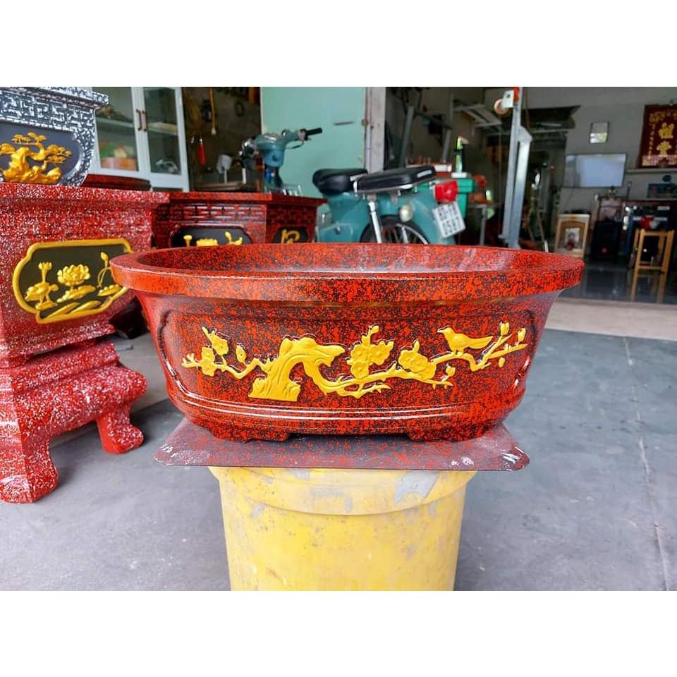 Khuôn đúc chậu cảnh ôvan 45 có lòng trong