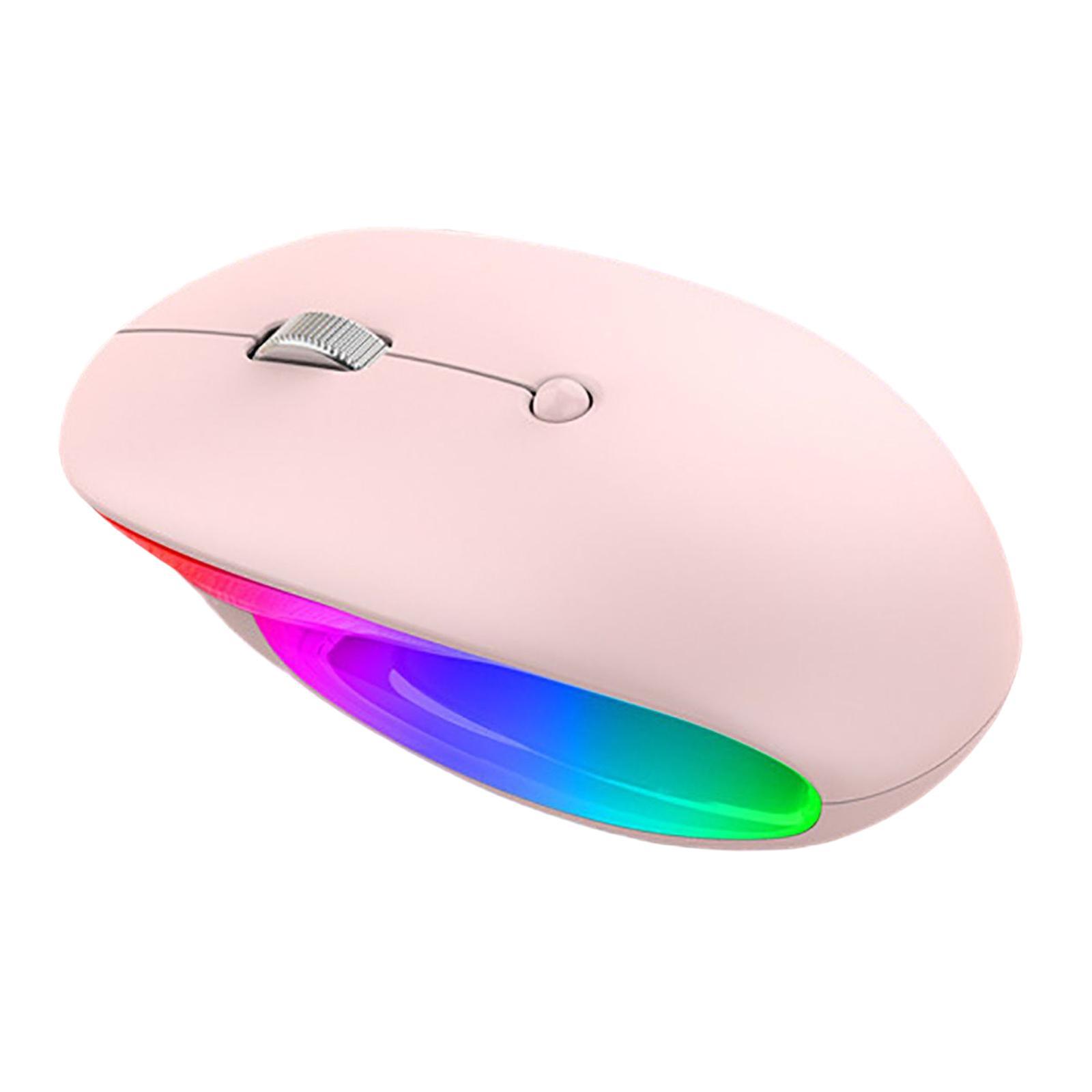 Wireless Bluetooth Mouse BT5.1 2.4GHz LED Lights with USB Receiver for PC Laptop Business