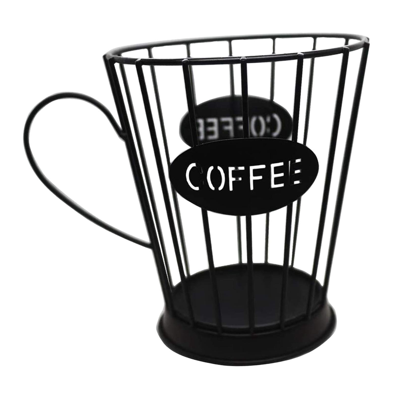 Coffee Capsule Storage Basket Holder Home Kitchen Organizer Black Small