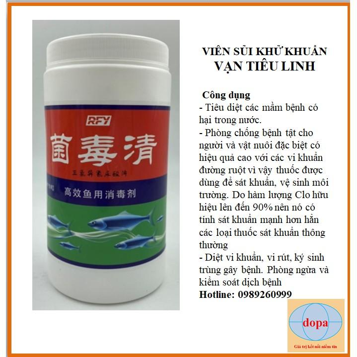 Vạn tiêu linh DOPA viên sủi khử khuẩn ao nuôi cho thủy sản dopa.com.vn