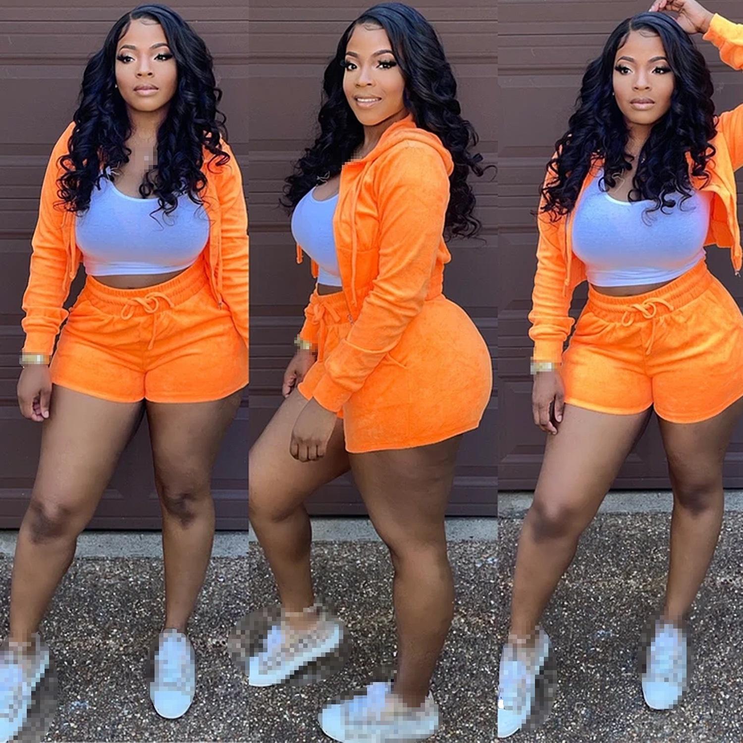 Quần Short Bộ Bộ 3 Nữ Bộ 3 Bộ Nữ Trang Phục Áo Nữ 2021 Sỉ Quần Áo Quần Short Nữ Sexy Phù Hợp Với