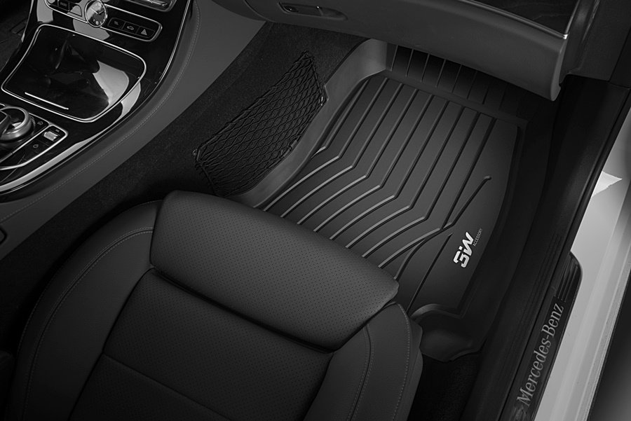 Thảm lót sàn xe ô tô Mercedes Ben GLC 2023+ Nhãn hiệu Macsim 3W chất liệu nhựa TPE đúc khuôn cao cấp - màu đen