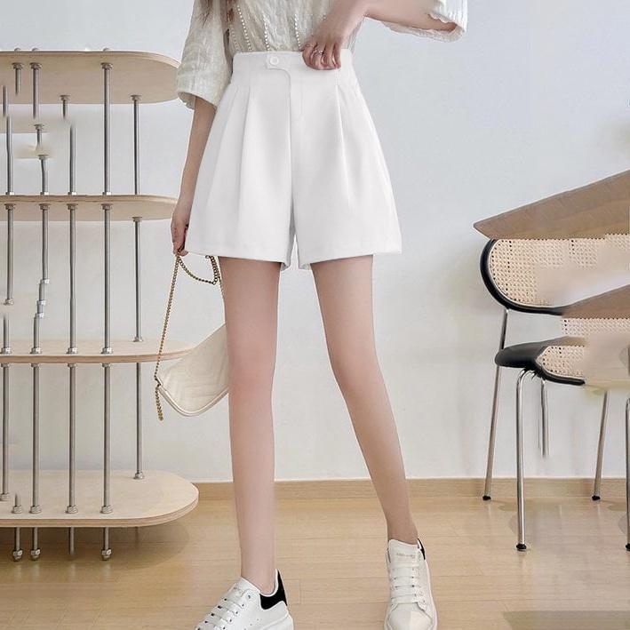 Quần short đùi nữ lưng cao ống rộng lưng thun sau siêu HOT HIT