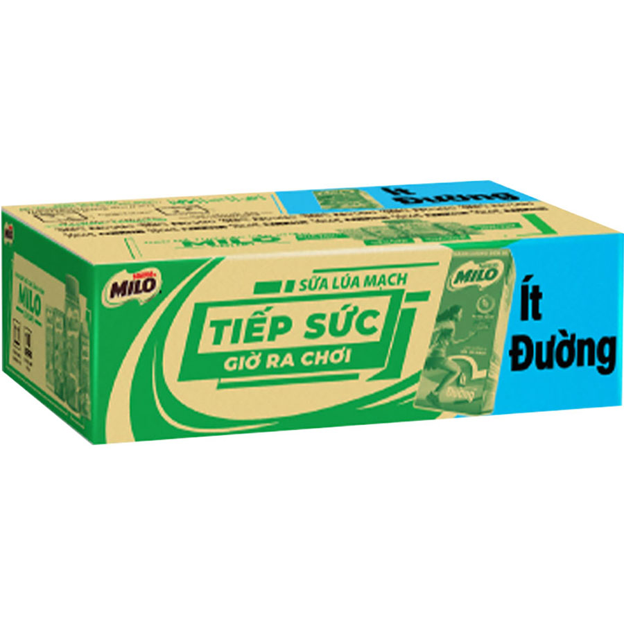 Thùng 48 Hộp Sữa Nestlé Milo Ít Đường (180ml/ Hộp)