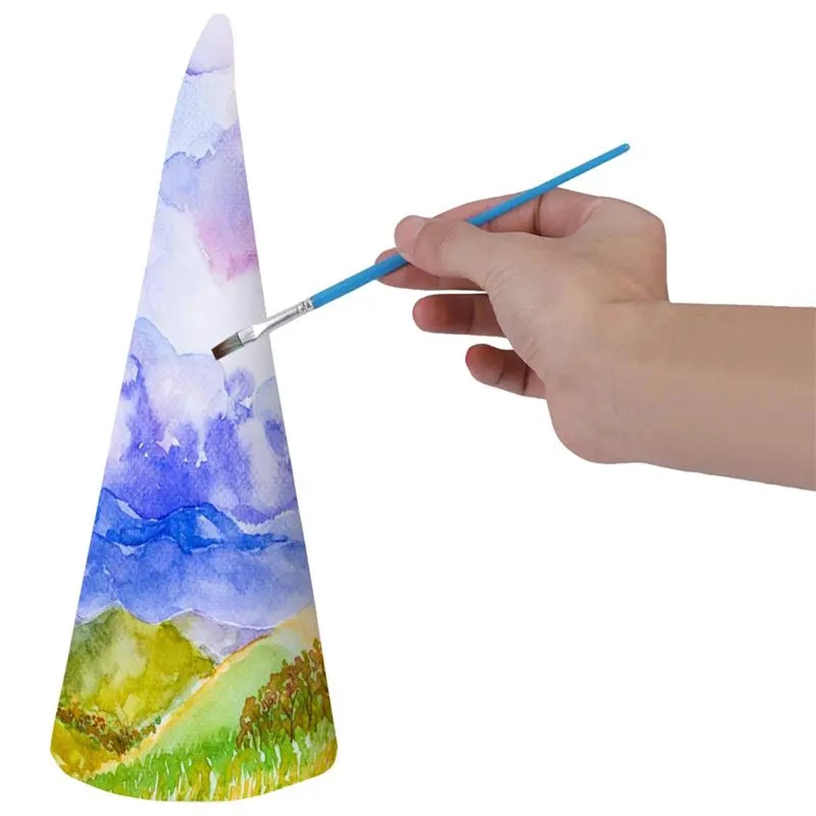 15x Foam Cones for Crafts Christmas Tree Project for Party Table Centerpiece